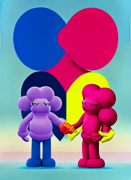 Image similar to love by shusei nagaoka, kaws, david rudnick, airbrush on canvas, pastell colours, cell shaded, 8 k