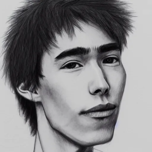 Image similar to a pencil sketch of jacob collier