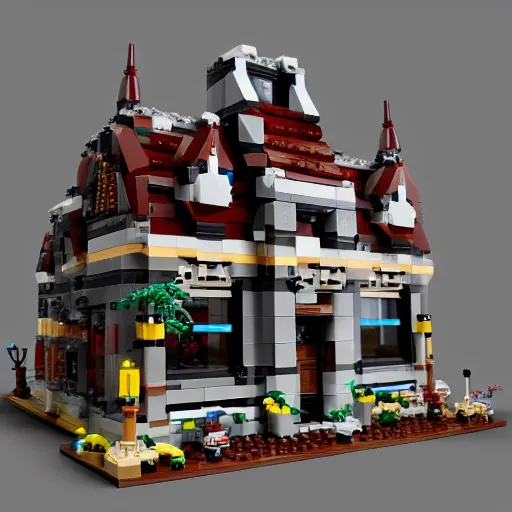 Image similar to ctulhu monster lego set, 3d unreal 5k render