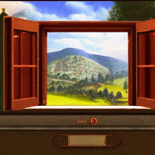 Image similar to 3D windows game from the 19th century