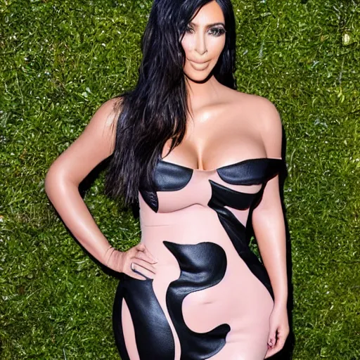 Prompt: Kim kardashian as a pig, award winning