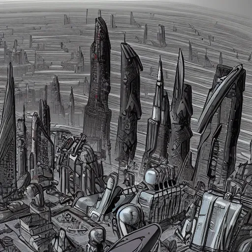 Prompt: a epic city on Mars by Waya Steurbaut