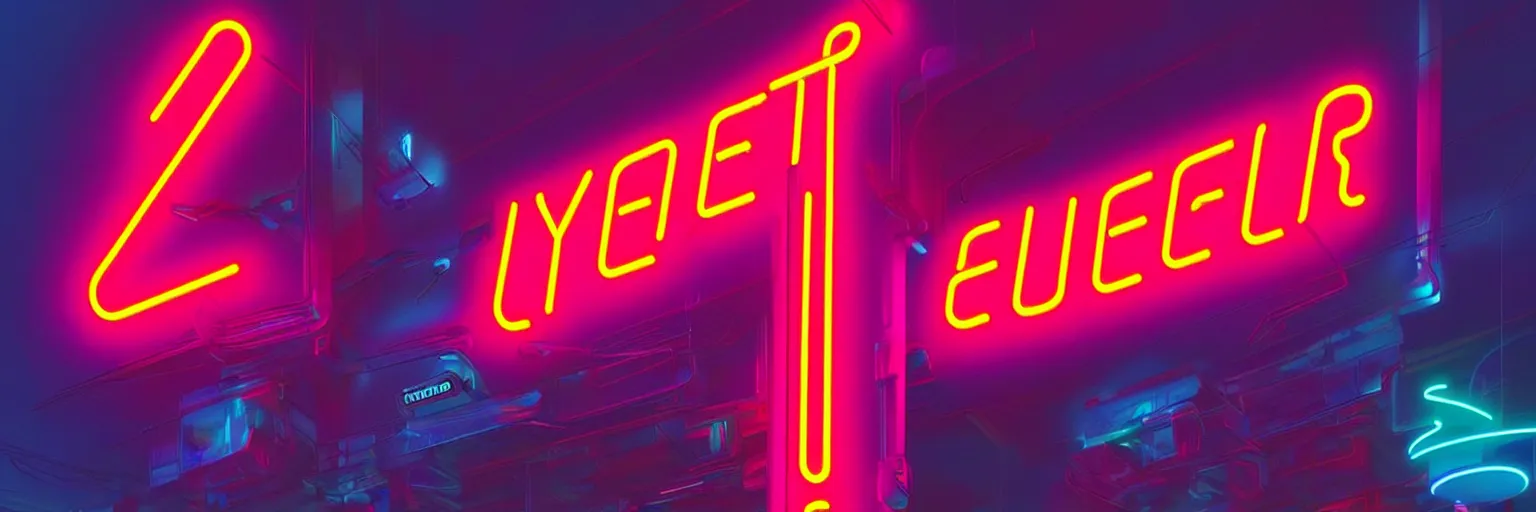 Image similar to beautiful photography of a neon light tube signage that reads cyber beauty, cyber neon lighting, futurism, high detail, hyper photo realistic, digital photography, artstation, pinterest, concept art, art by pascal blanche and greg rutkowski, octane render 4 k, ray tracing,