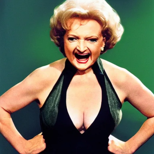 Prompt: betty white as the hulk