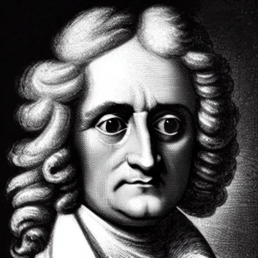 Image similar to isaac newton's face in nutella