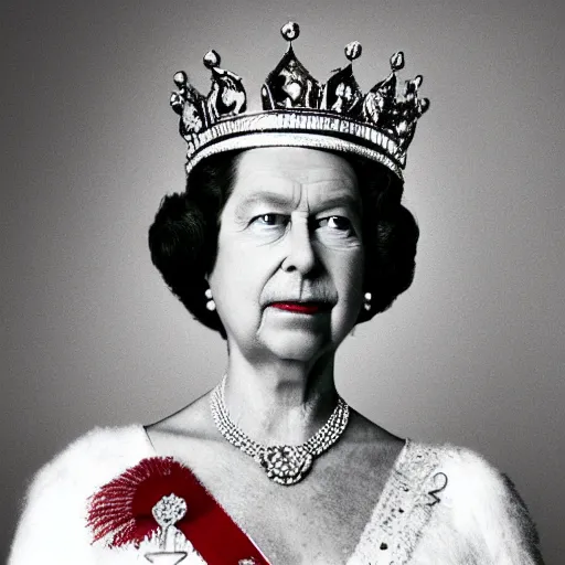 Prompt: the queen of england is dead