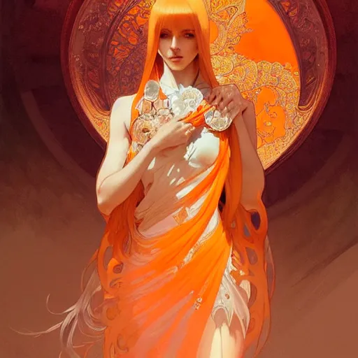 Image similar to sacral chakra, intricate, elegant, highly detailed, digital painting, artstation, concept art, smooth, sharp focus, illustration, art by Krenz Cushart and Artem Demura and alphonse mucha