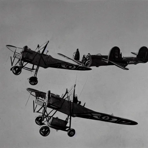 Image similar to dragon fighting ww1 biplanes