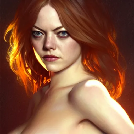 Prompt: Emma Stone as a character in Diablo 3, gorgeous, beautiful, intricate, highly detailed, digital painting, artstation, oppressive lighting, concept art, sharp focus, illustration, art by greg rutkowski and alphonse mucha