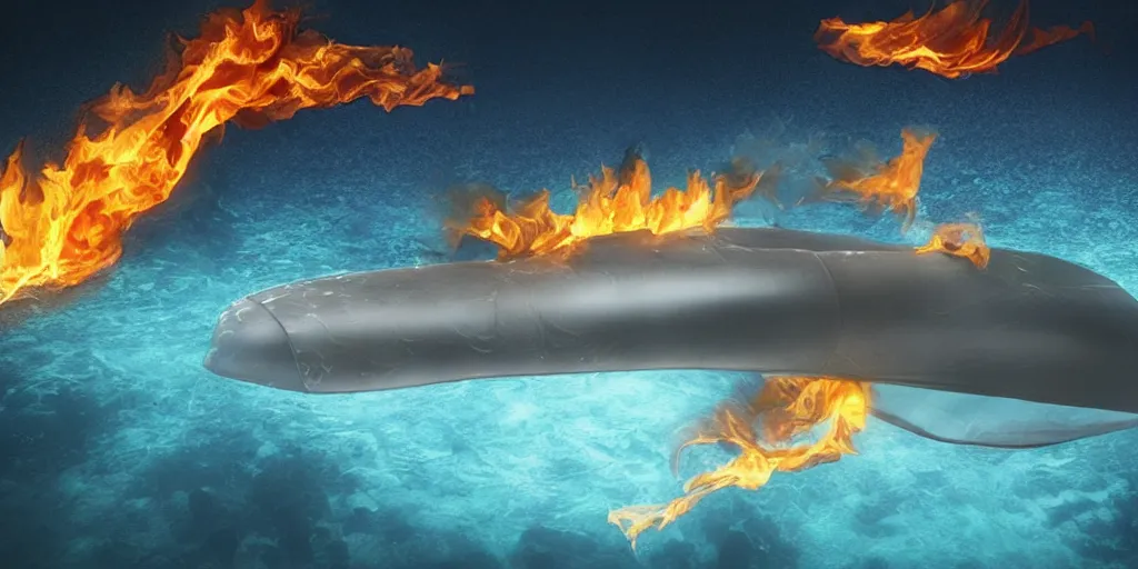 Image similar to underwater spaceship on fire