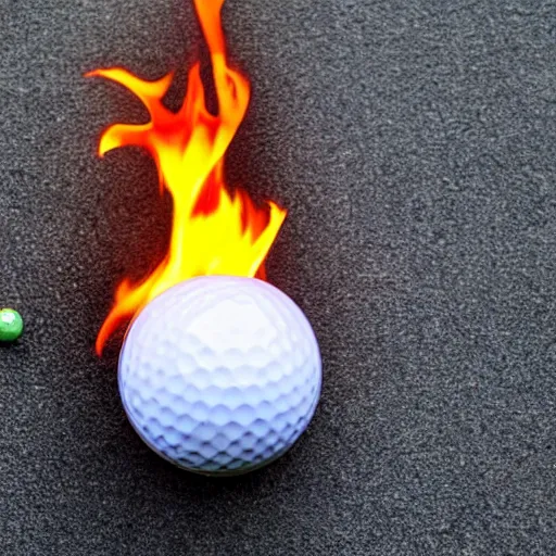 Image similar to golf ball on fire