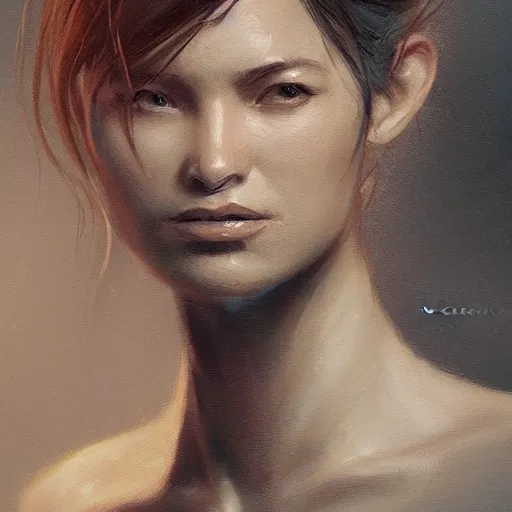 Image similar to portrait of a woman by greg rutkowski, naomi nagata from the expanse book series, very tall and slender, highly detailed portrait, scifi, digital painting, artstation, concept art, smooth, sharp foccus ilustration, artstation hq