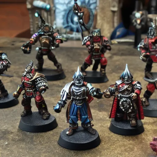 Image similar to warhammer mini of Anthony Fauci. Detailed figures.