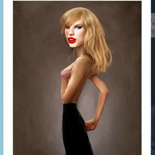 Image similar to by lya repin by simon stalenberg, photorealistic, expressionism, taylor swift cosplaying as joe biden