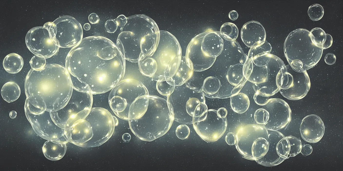 Image similar to hiragana inside bubbles, cinematic lighting, detailed oil painting, hyperrealistic, 8k