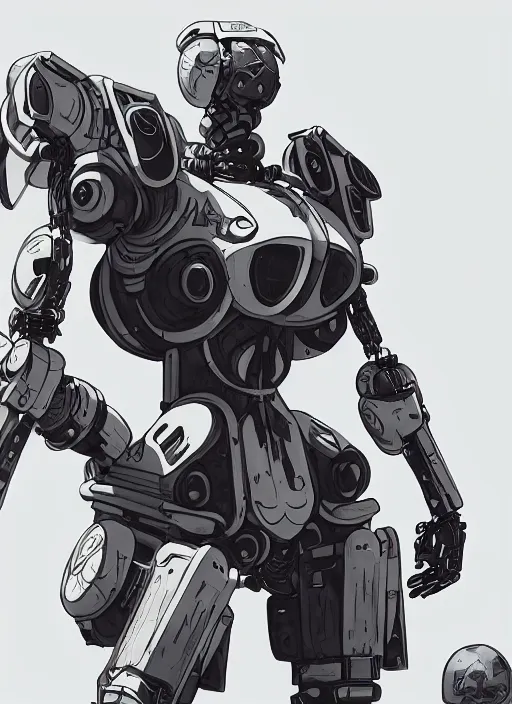 Image similar to intricate digital artwork of a mech by by nuthin'but mech, by kallamity sketchbook, inspired by nier : automata, clean white lab background, octane render, cgstation, 4 k resolution