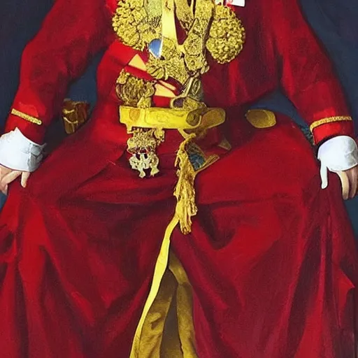 Image similar to trump in imperial regalia