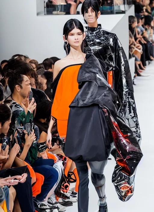 Image similar to hyperrealistic and heavy detailed balenciaga runway show of dragon ball z, leica sl 2 5 0 mm, vivid color, high quality, high textured, real life