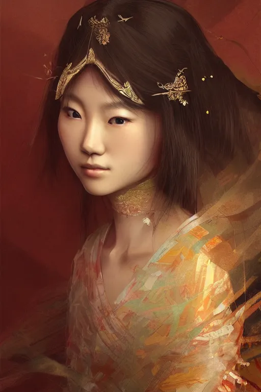 Realistic art of jiafei. Chinese woman in Chinese co