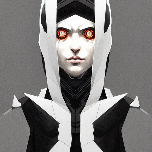 Image similar to a symmetrical portrait by greg rutkowski, inspired by cibo from tsutomu nihei, digital art, unreal engine 5, trending on artstation, deviantart, pinterest, rule of thirds, 4 k uhd image