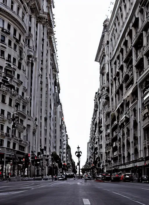 Prompt: Gran via de Madrid by Sysley