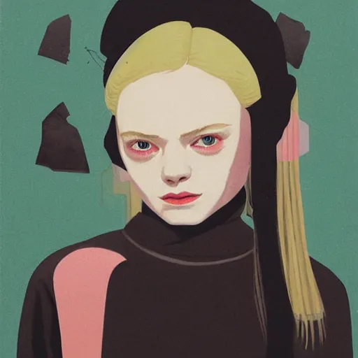 Image similar to Elle Fanning at a seance picture by Sachin Teng, asymmetrical, dark vibes, Realistic Painting , Organic painting, Matte Painting, geometric shapes, hard edges, graffiti, street art:2 by Sachin Teng:4