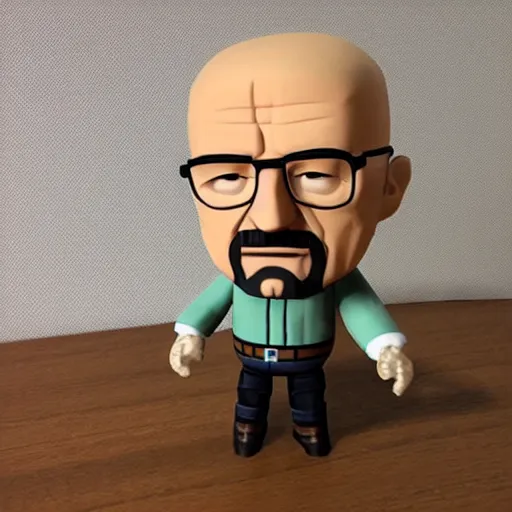 Prompt: walter white as a nendroid figurine