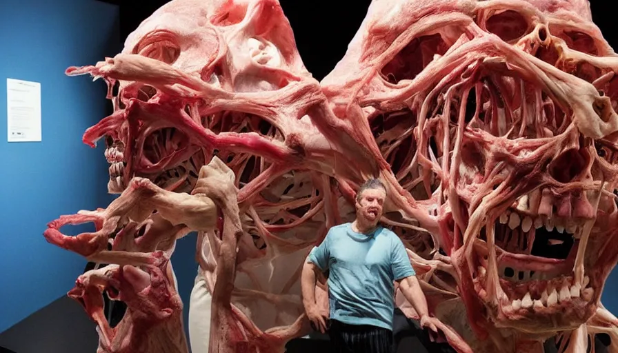 Prompt: big budget horror movie the body worlds exhibition