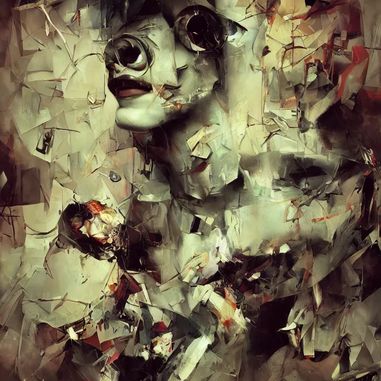 Prompt: tortured souls in the style of adrian ghenie, 3 d render, esao andrews, jenny saville, surrealism, dark art by james jean, ross tran, optical illusions, modern cubism