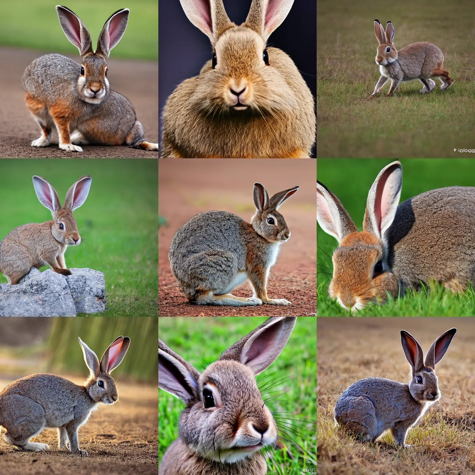 Prompt: photograph of a rabbit kangaroo, 4 k, award winning photo