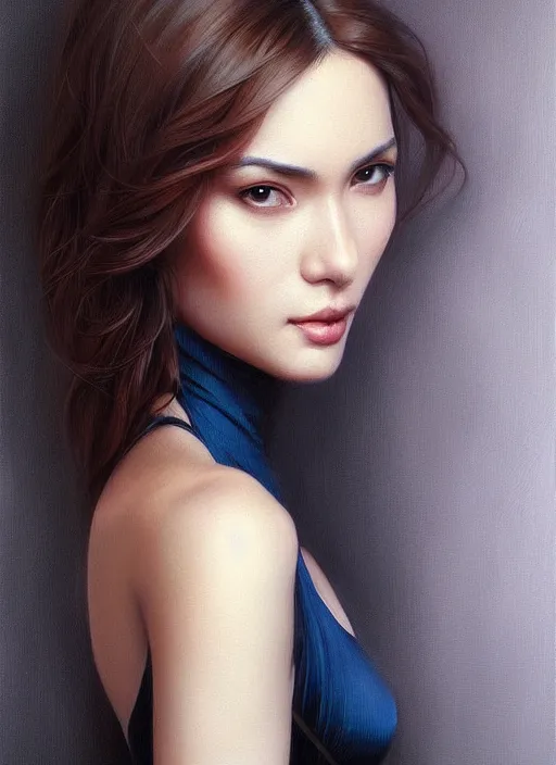 Image similar to full length photo of a gorgeous young woman in the style of stefan kostic, realistic, sharp focus, 8k high definition, insanely detailed, intricate, elegant, art by stanley lau and artgerm