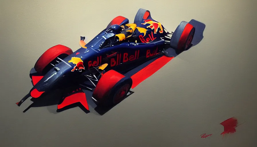 Prompt: a beautiful painting of the red bull, ray traced lighting by kalin popov and greg rutkowski