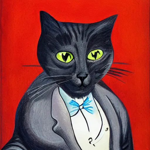 Image similar to caricature of a cat