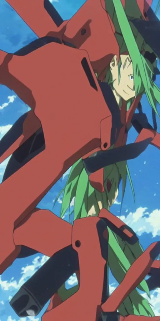 Image similar to anime still of evangelion, quetzalcoatl