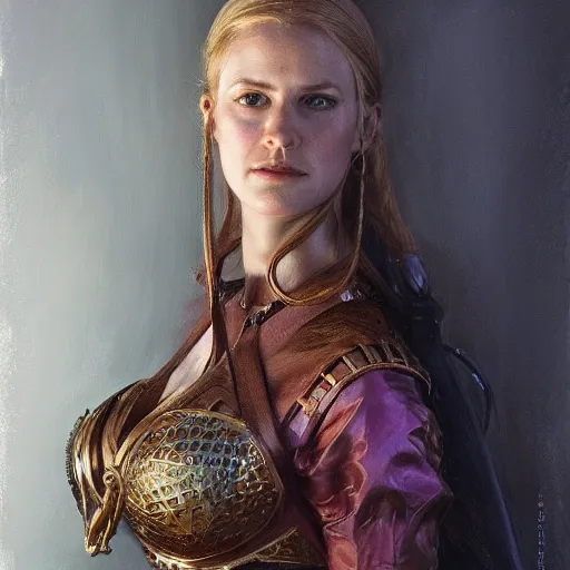 Prompt: the beautiful female servant portrait art by Donato Giancola and Bayard Wu, digital art, trending on artstation, 4k