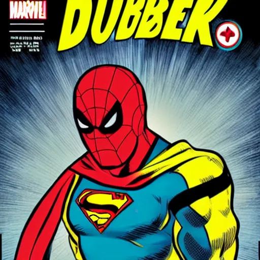 Prompt: marvel comic cover for the superhero rubber ducky man