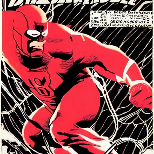 Image similar to detailed daredevil, comic book cover