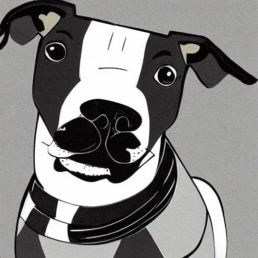 Image similar to pitbull, both the celebrity and the dog, illustration by jeff kinney