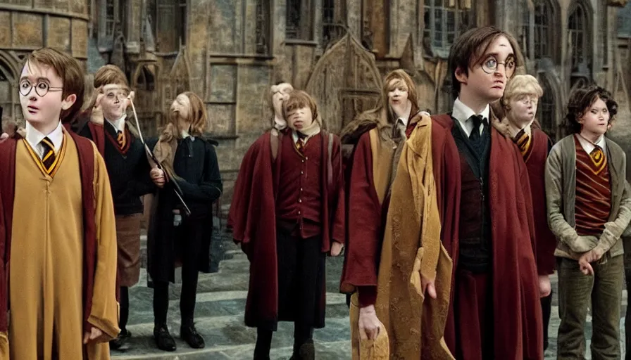 Prompt: a Harry Potter movie directed by Wes Anderson