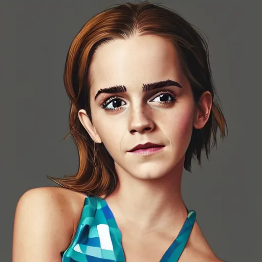 Image similar to emma watson as a pixar character