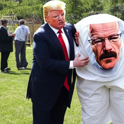 Image similar to walter white with donald trump