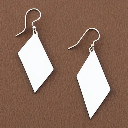 Image similar to “minimalistic beautiful surprising unusual abstract asymmetric earring design”