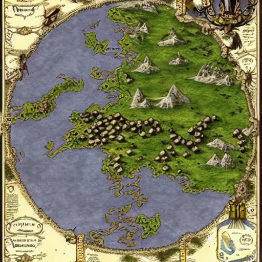 Prompt: dnd fantasy world map tumblr