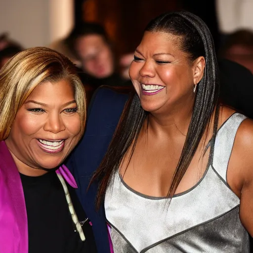 Image similar to queen latifah grinning with huge teeth, award winning portrait photography
