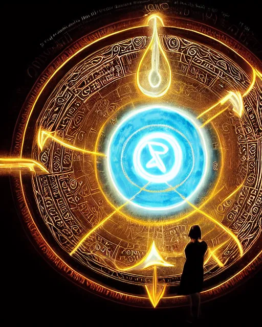 literati painting of mage reciting an incantation and Stable