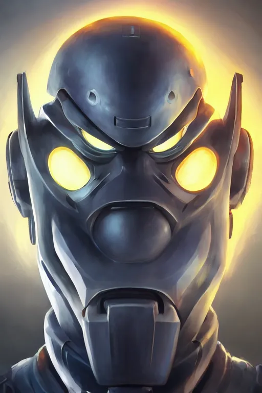 Image similar to epic mask helmet robot ninja portrait stylized as fornite style game design fanart by concept artist gervasio canda, behance hd by jesper ejsing, by rhads, makoto shinkai and lois van baarle, ilya kuvshinov, rossdraws global illumination radiating a glowing aura global illumination ray tracing hdr render in unreal engine 5