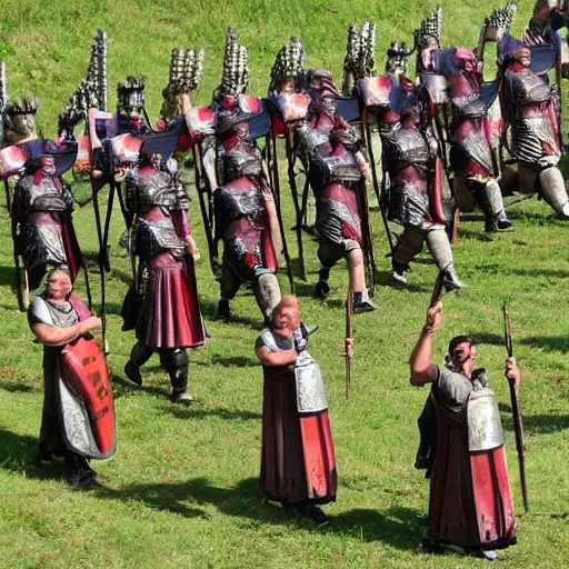 Prompt: the roman army marching up a mountain, photo taken from 1 mile away.