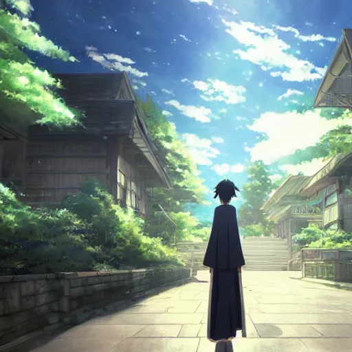 Image similar to A wizard in Your Name by Makoto Shinkai