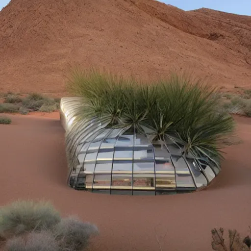 Image similar to biophilia architecture building in the desert