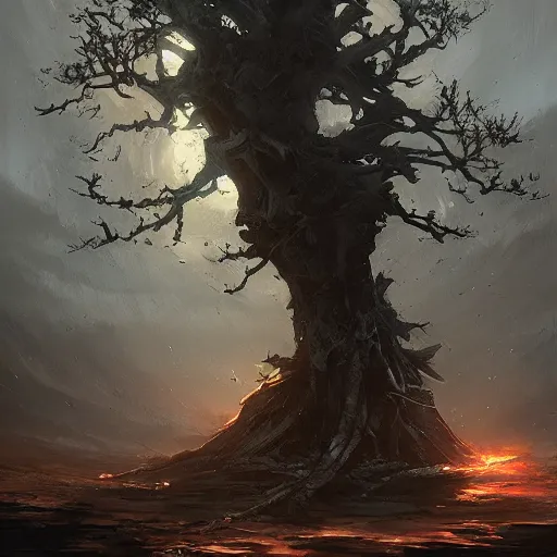 Image similar to tree of death by Greg Rutkowski